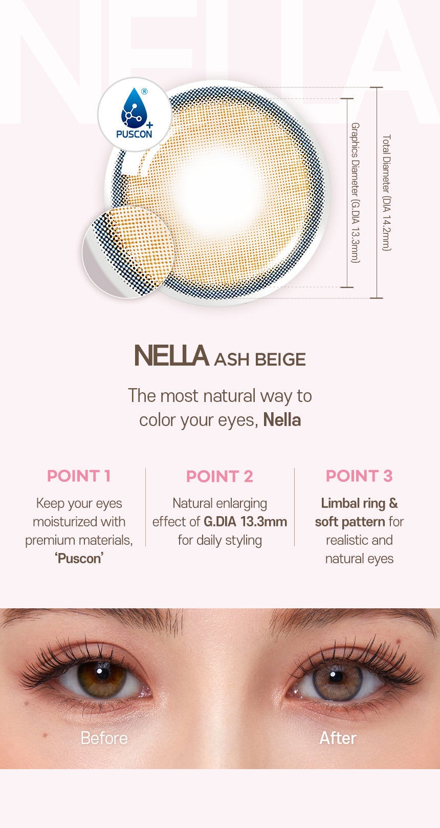 O-Lens Nella Ash Beige | Daily 5 Pairs
