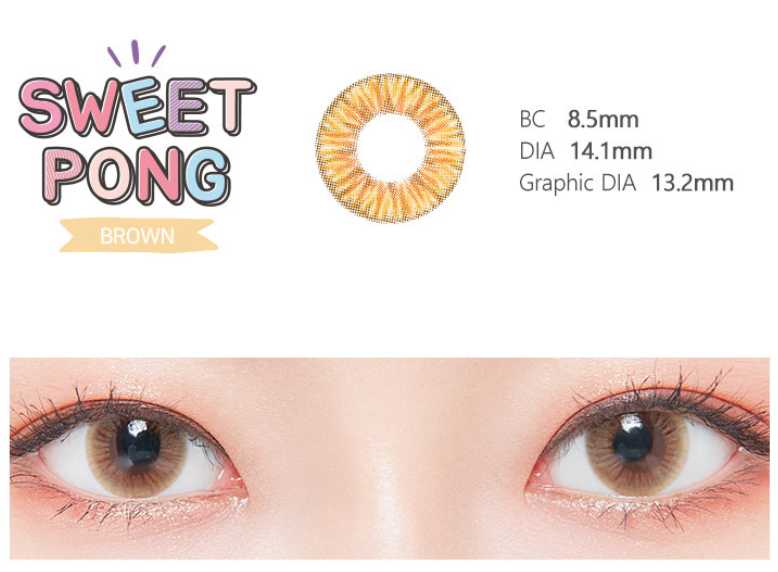 LensTown Sweet Pong Brown | 1 Month - STLook