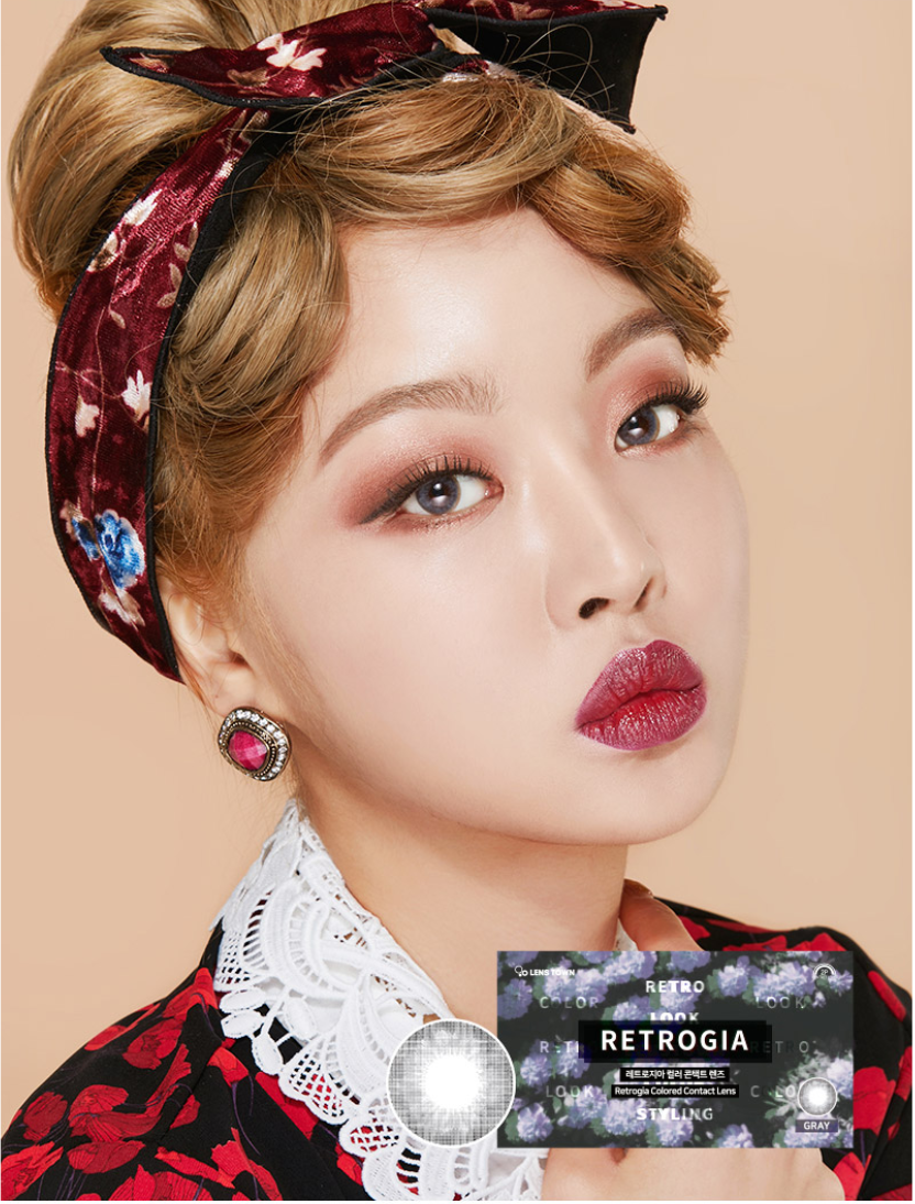 LensTown Retrogia Gray | 1 Month - STLook