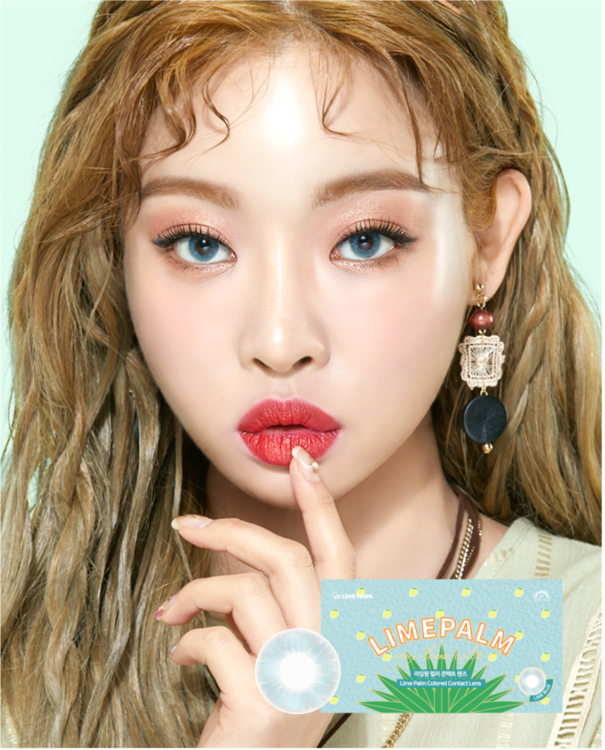 LensTown Limepalm Lime Blue | 1 Month - STLook