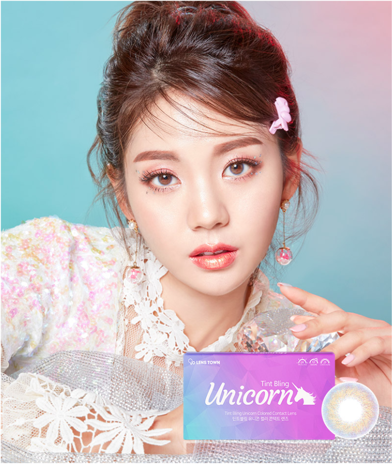 LensTown Tint Bling Unicorn Brown | 1 Month - STLook
