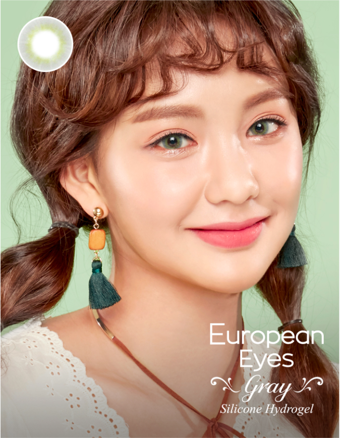 LensTown European Eyes Gray | 3 Months - STLook
