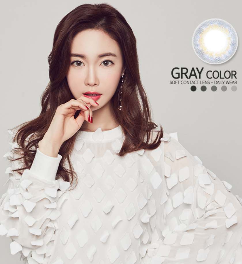 LensMe Silk Ample 3Color Gray | 1 Month