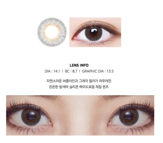 LensMe Shine Ample Silling 3Color Gray | 1 Month