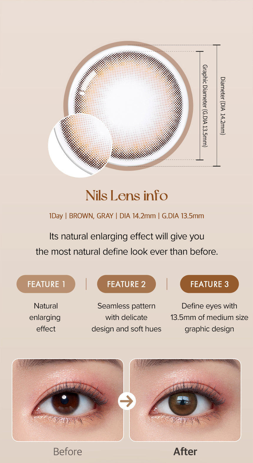 [Ready] O-Lens Nils Brown  | Daily 10 Pairs