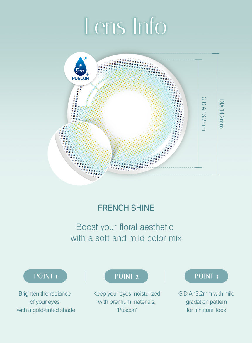 [Ready] O-Lens French Shine Aqua | Daily 5 Pairs