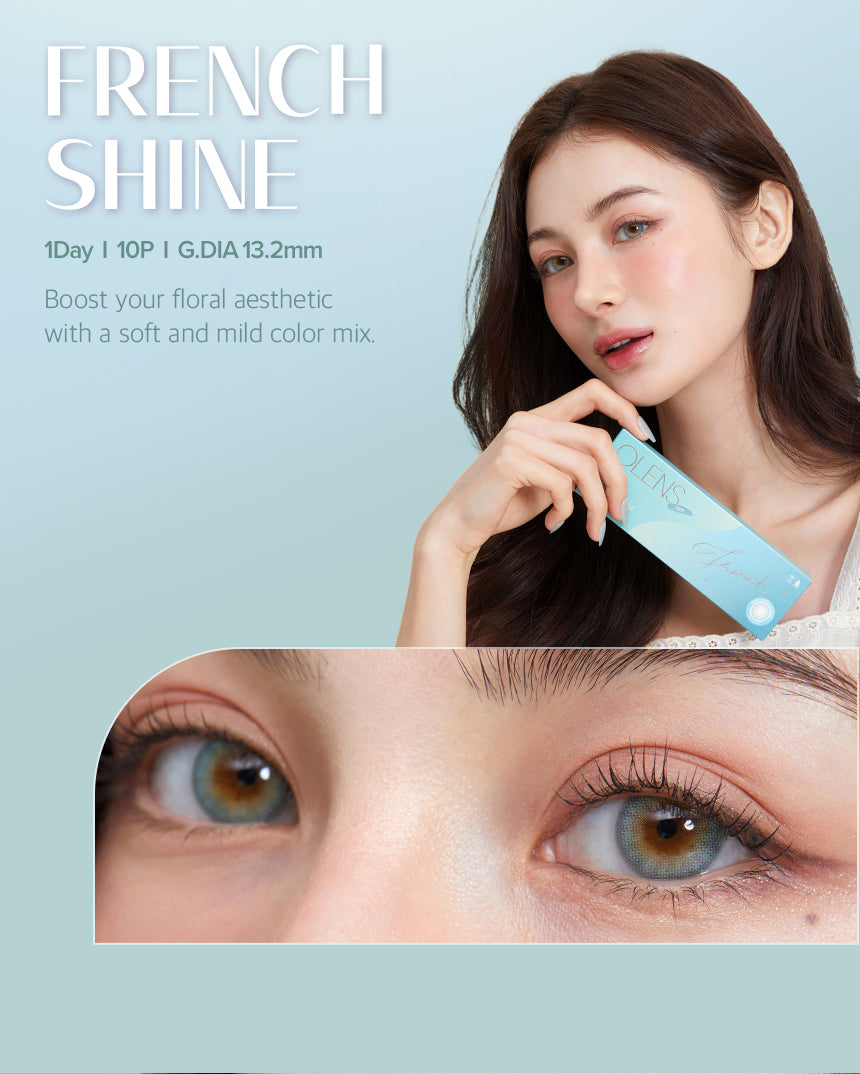 [Ready] O-Lens French Shine Aqua | Daily 5 Pairs