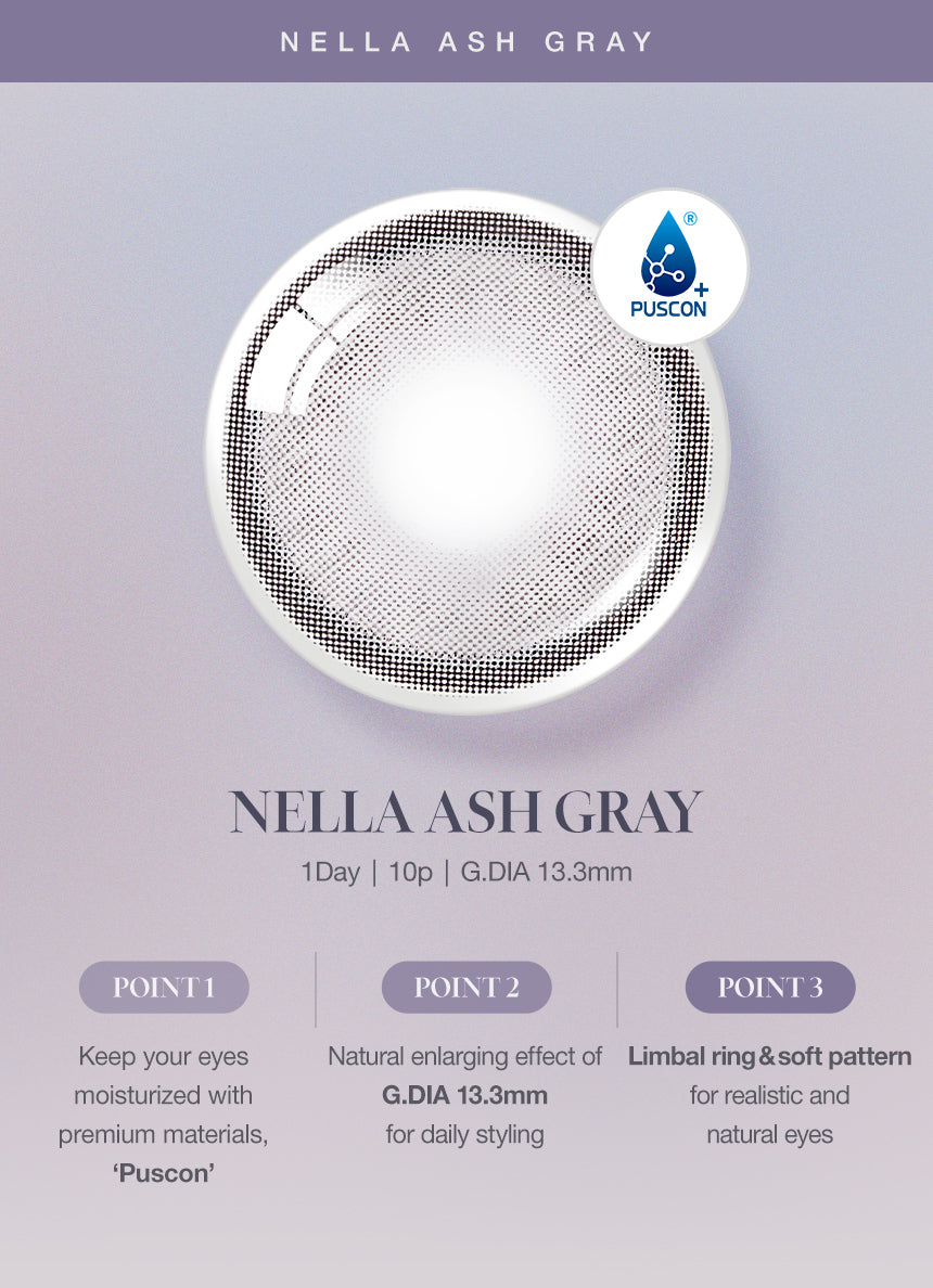 [Ready] O-Lens Nella Ash Gray | Daily 5 Pairs