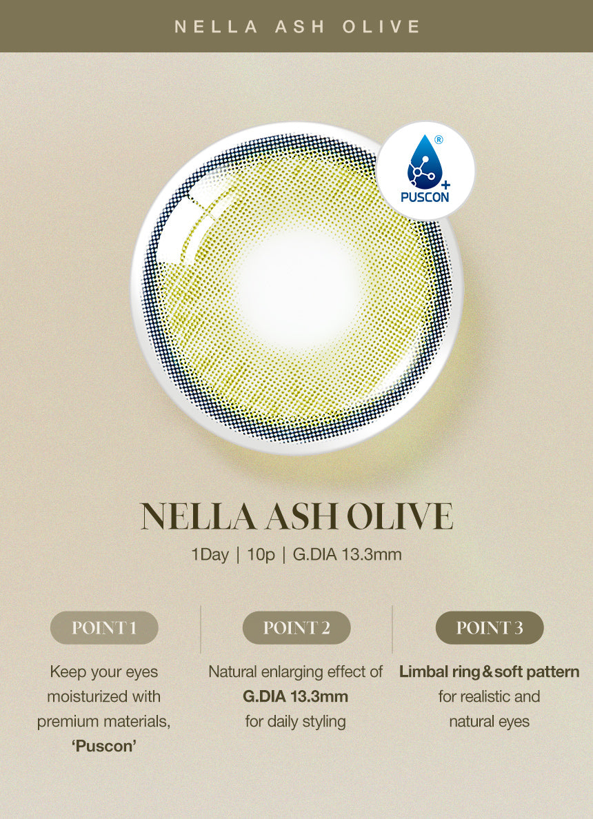 [Ready] O-Lens Nella Ash Olive | Daily 5 Pairs