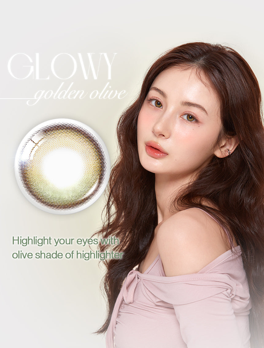 O-Lens Eyelighter Glowy Golden Olive | Daily 5 Pairs