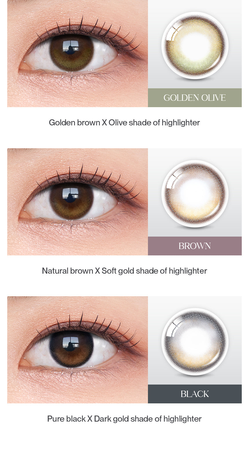 O-Lens Eyelighter Glowy Golden Olive | Daily 5 Pairs