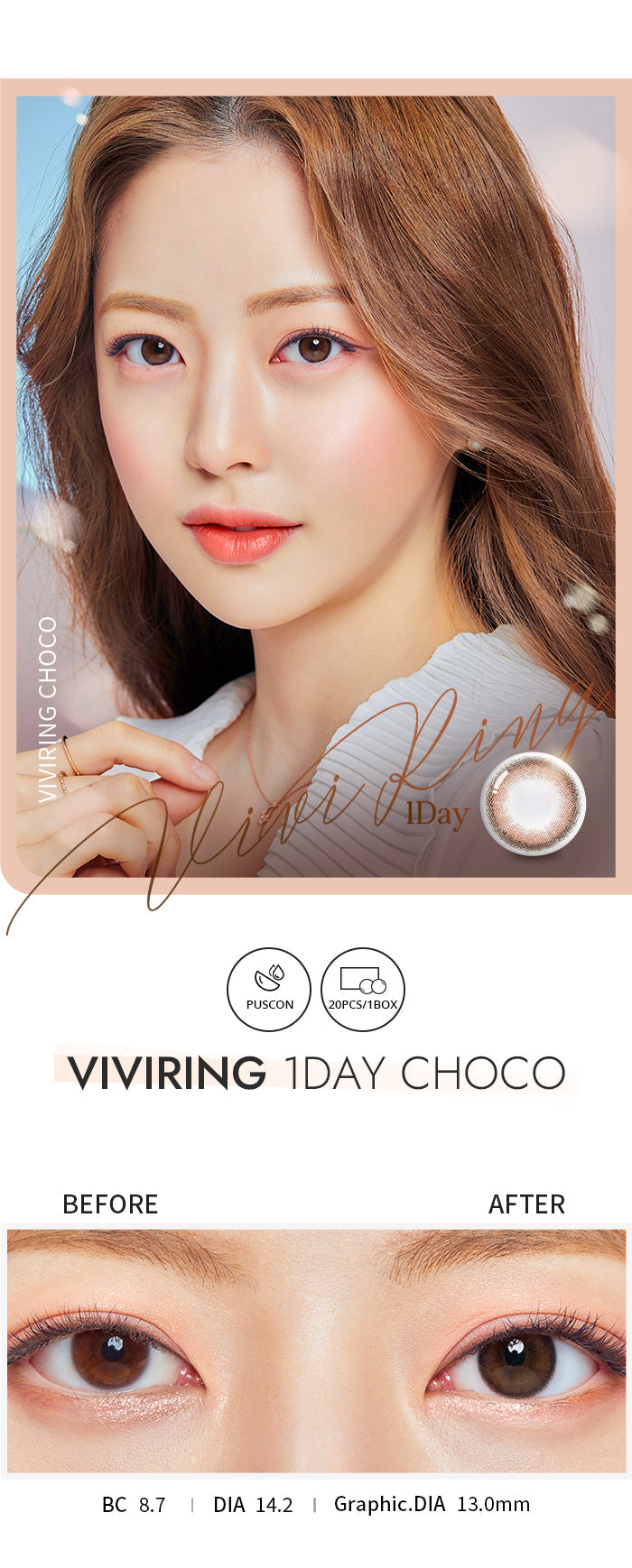 [Ready] O-Lens Vivi Ring Choco | Daily 5 Pairs