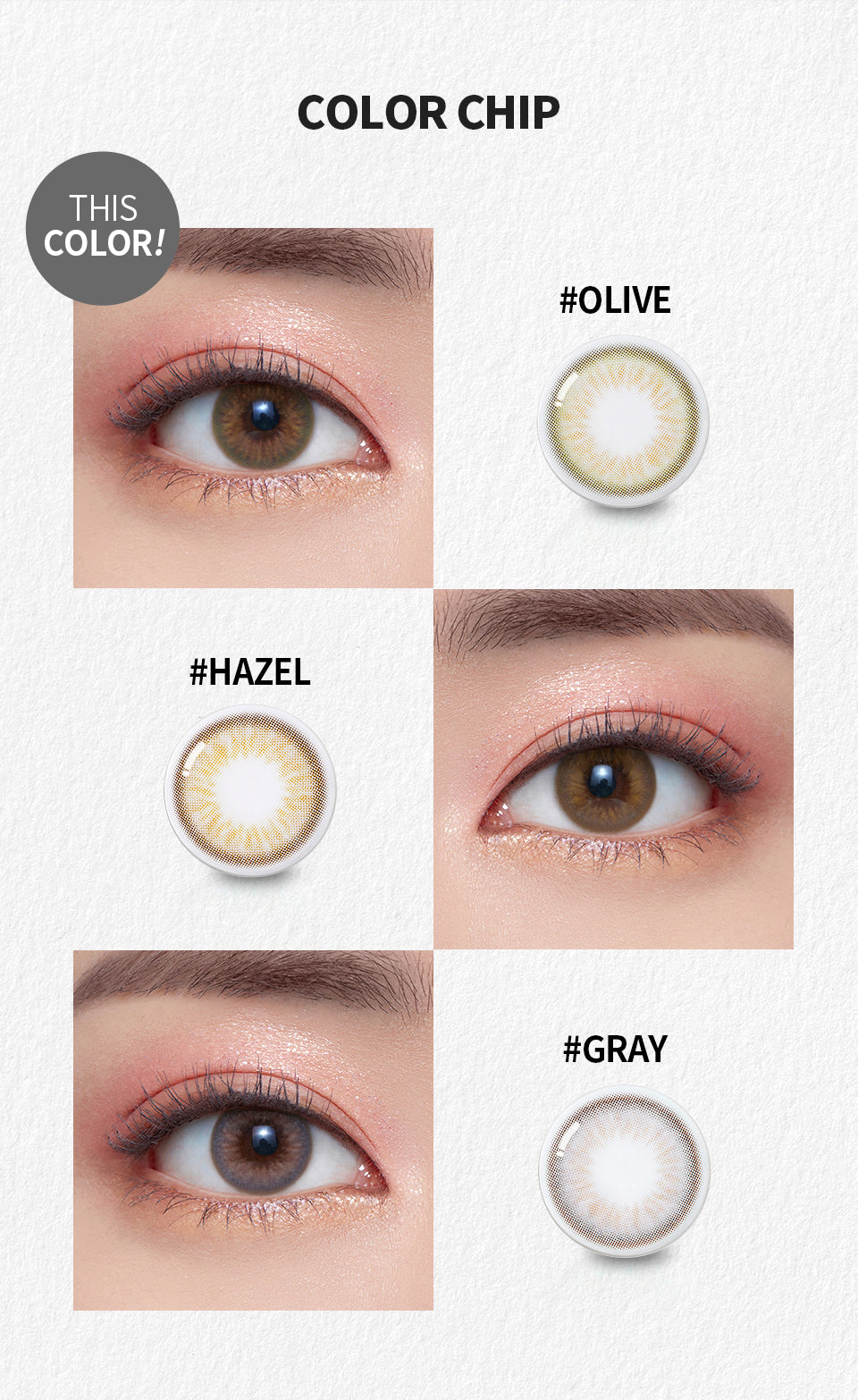 [Ready] O-Lens French Gold 3Con Olive | Daily 5 Pairs