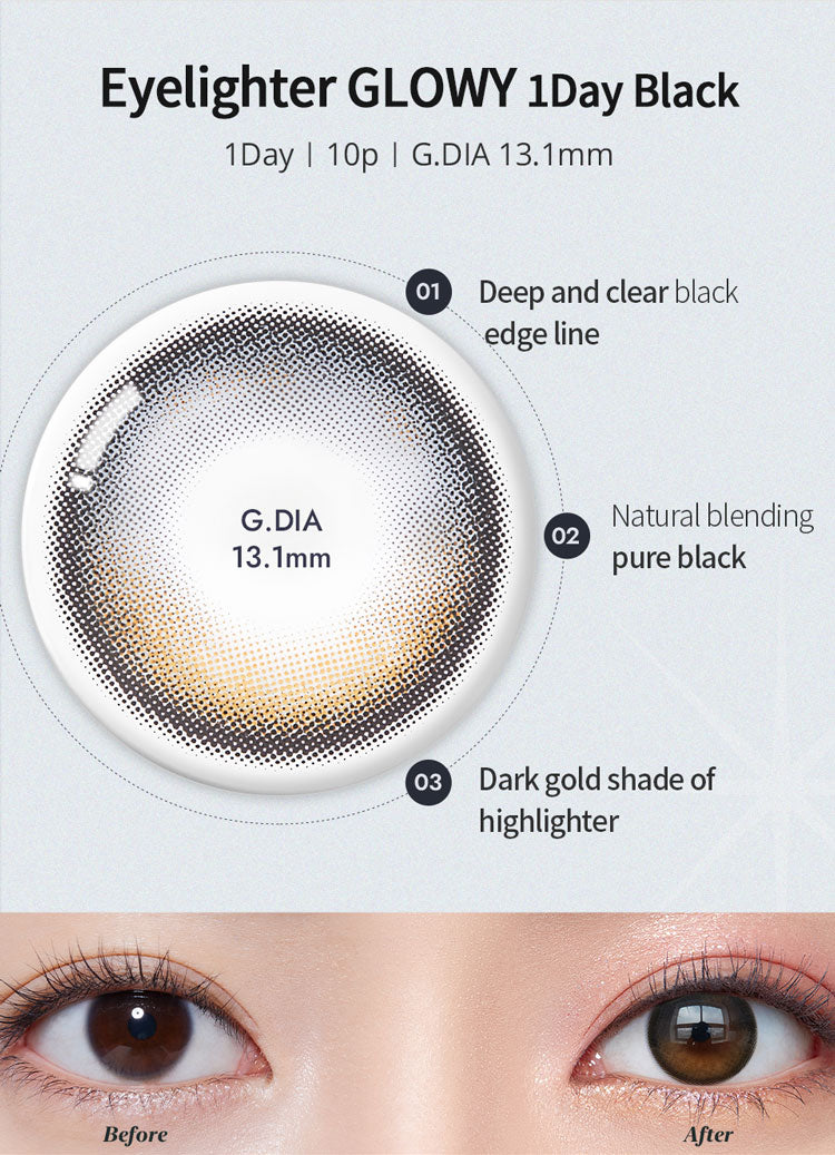 [Ready] O-Lens Eyelighter Glowy Black | Daily 5 Pairs