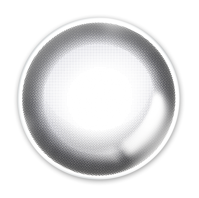 LensMe Gleam Edge Bold Gray | 1 Month | Fixed Crescent Position