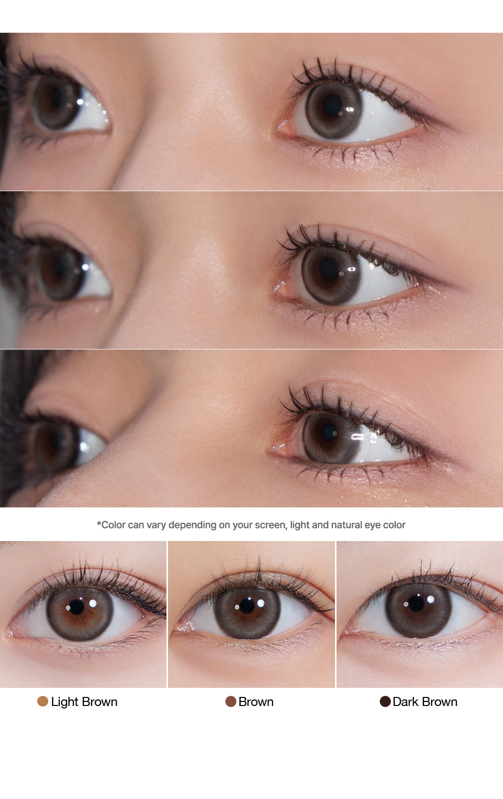 Hapa Kristin Bean Kristin 1Day Cold Brown | Daily 5 Pairs