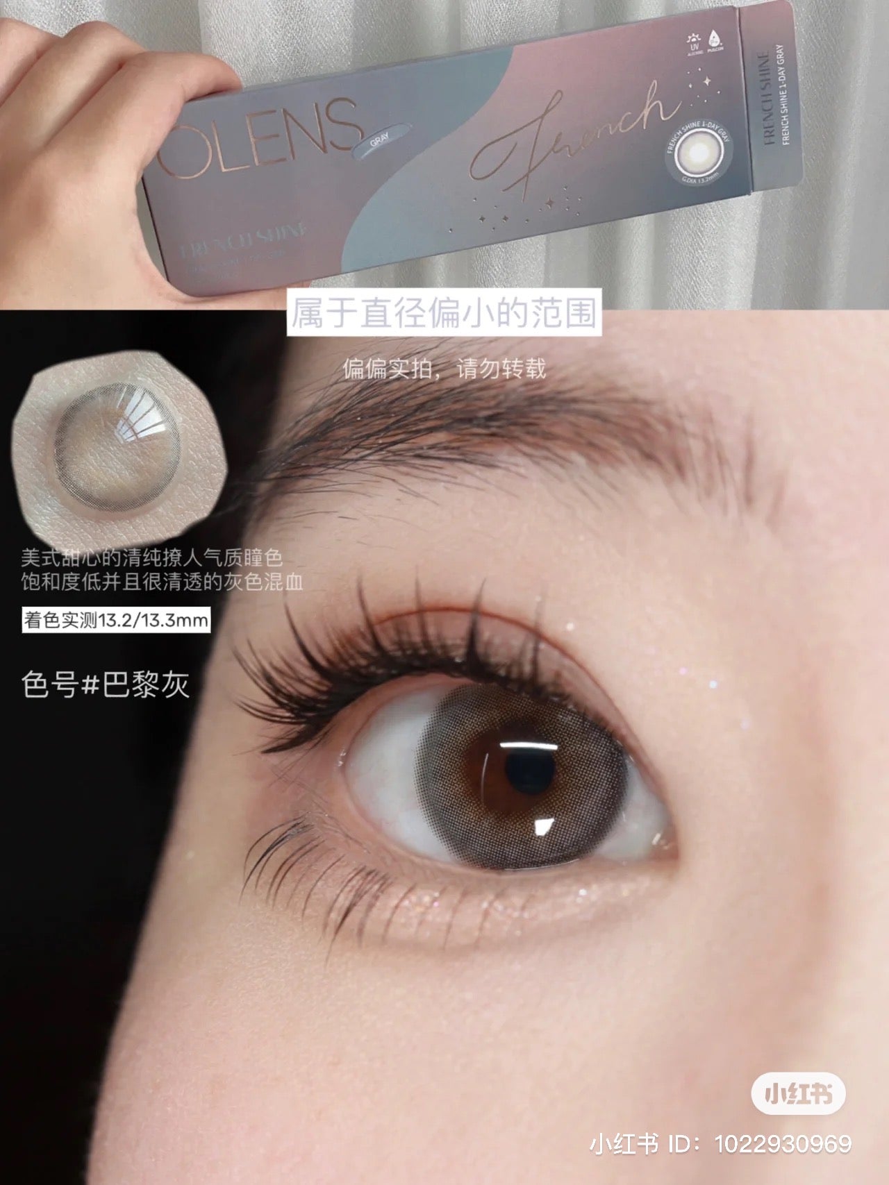 [Ready]  O-Lens French Shine Gray | Daily 5 Pairs