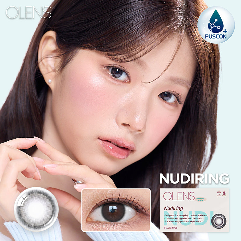 O-Lens Nudi Ring Charcoal Black | 1 Month