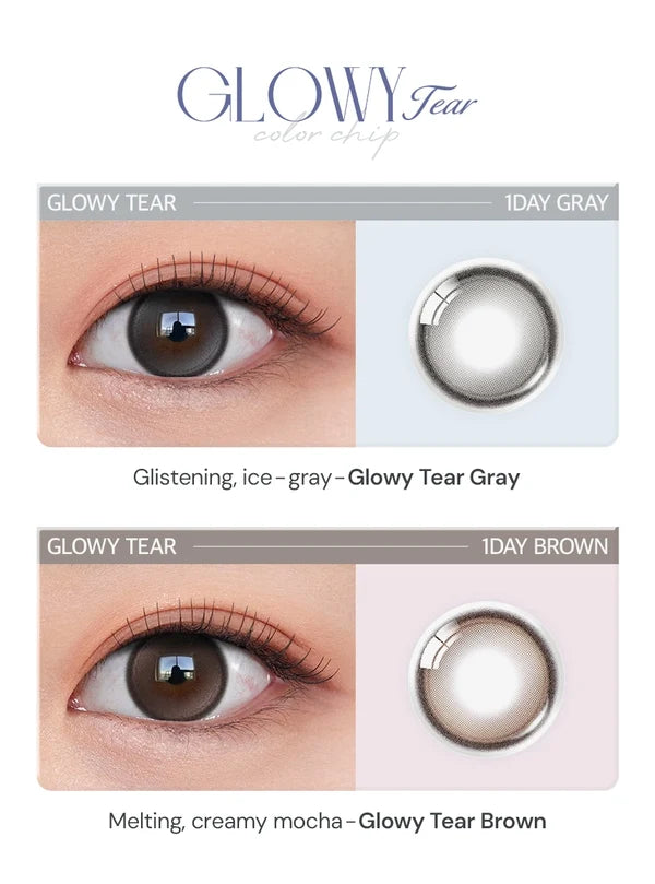 [Ready] O-Lens Glowy Tear Gray Gray | Daily 5 Pairs