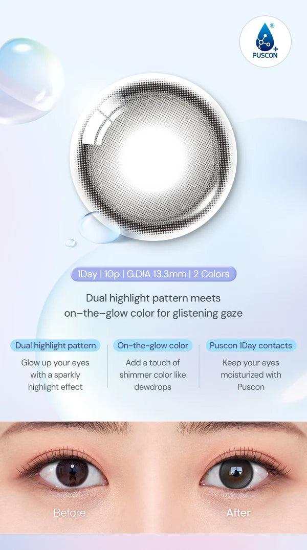 [Ready] O-Lens Glowy Tear Gray Gray | Daily 5 Pairs