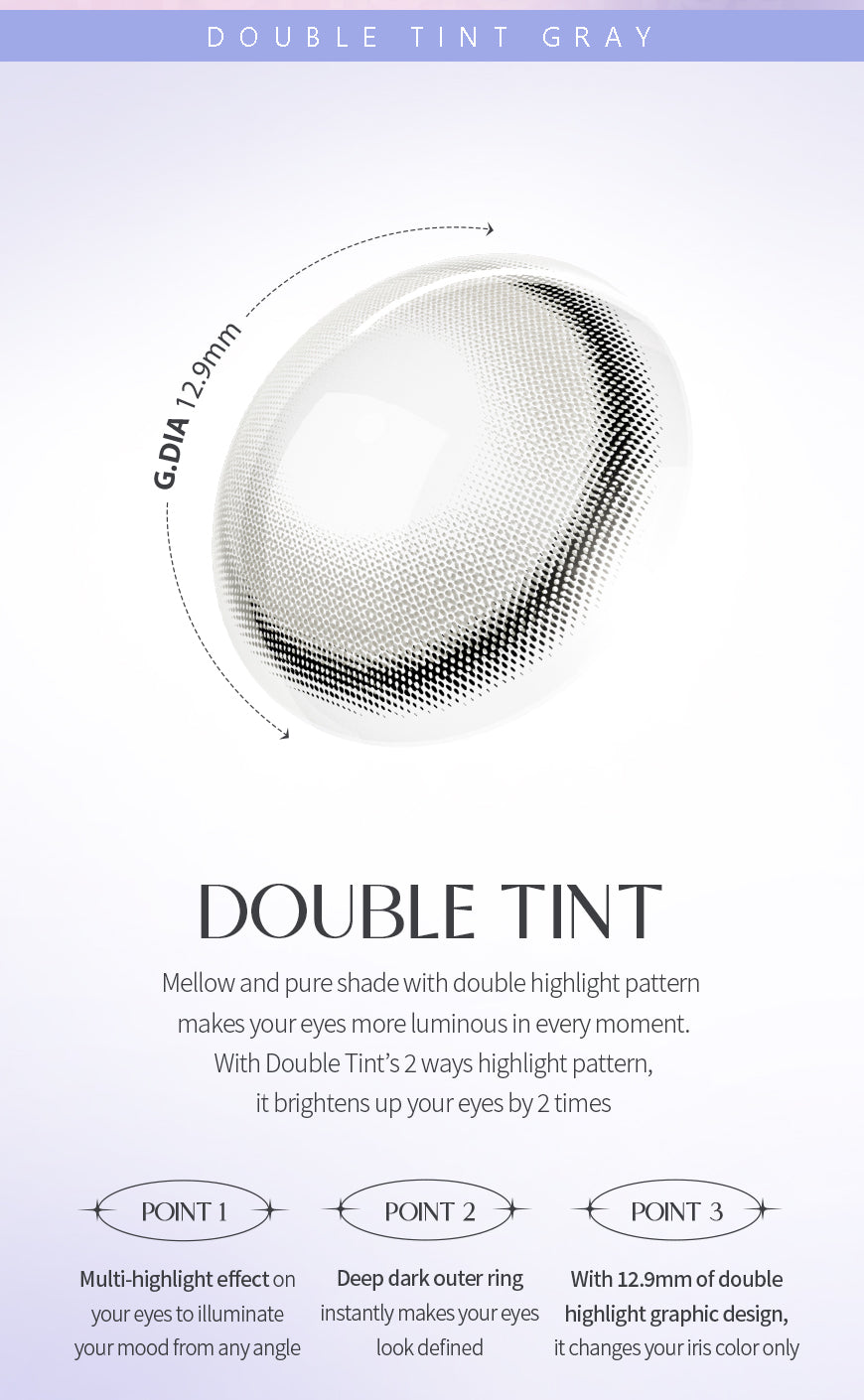 O-Lens Double Tint Gray | Daily 10 Pairs