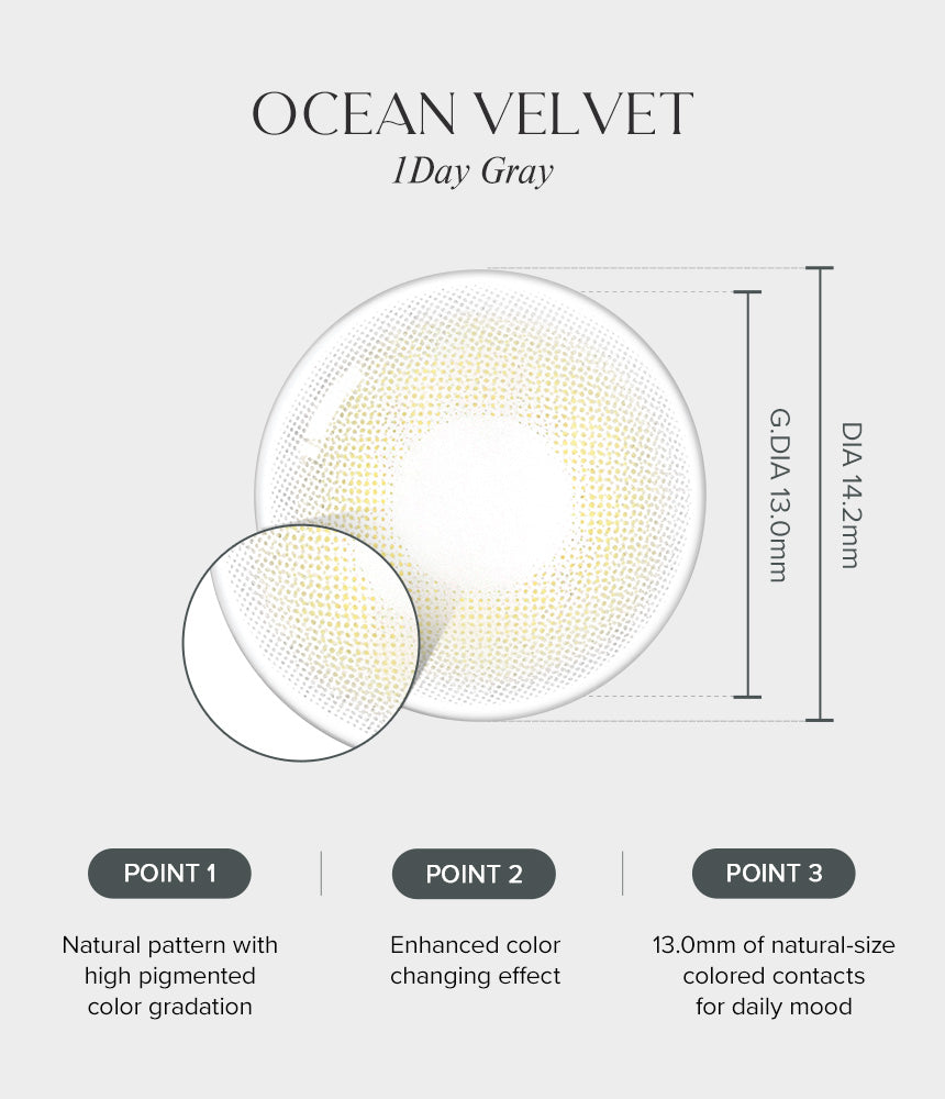 O-Lens Ocean Velvet Gray | Daily 5 Pairs