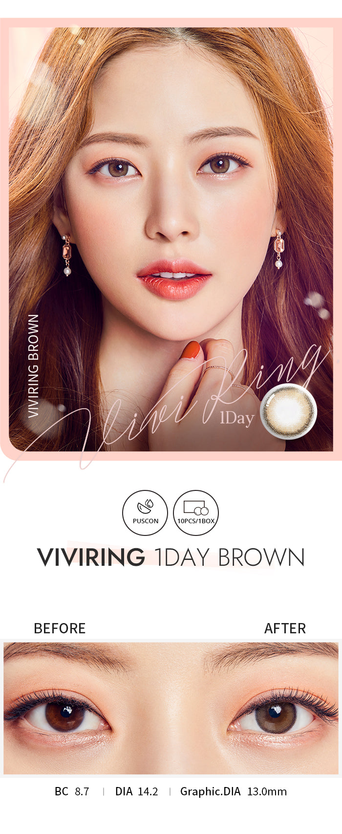 O-Lens Vivi Ring Brown | Daily 10 Pairs