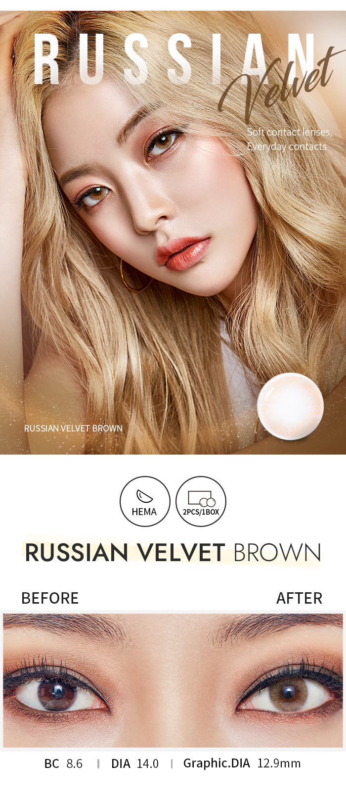 [Ready] O-Lens Russian Velvet Brown | 1 Month