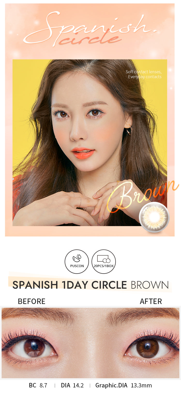 O-Lens Spanish Circle Brown | Daily 10 Pairs