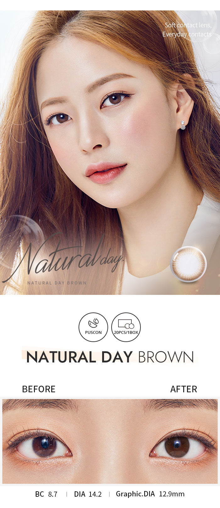 [Ready] O-Lens Natural Day Brown | Daily 10 Pairs