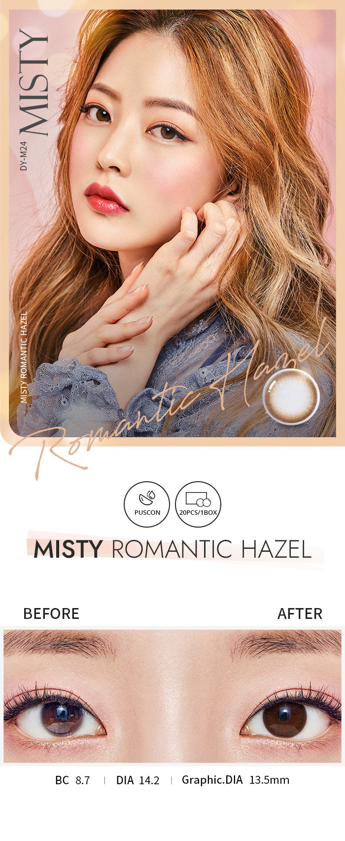 O-Lens Misty Romantic Hazel | Daily 10 Pairs