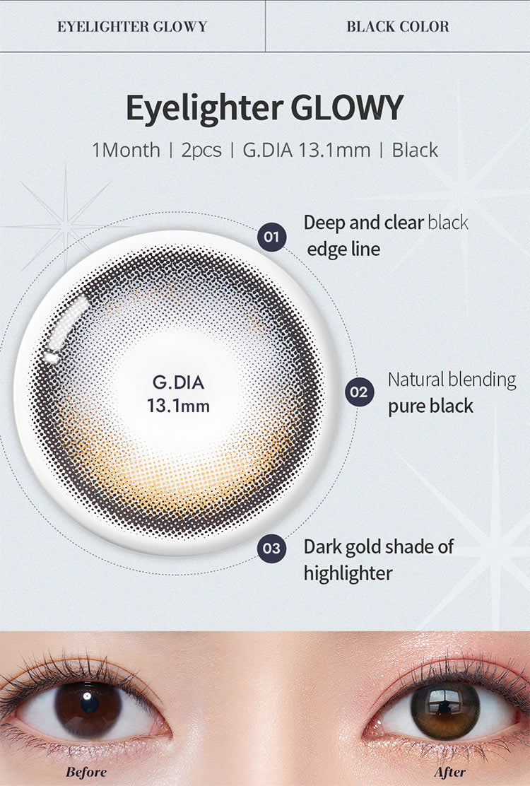 O-Lens Eyelighter Glowy Black | 1 Month