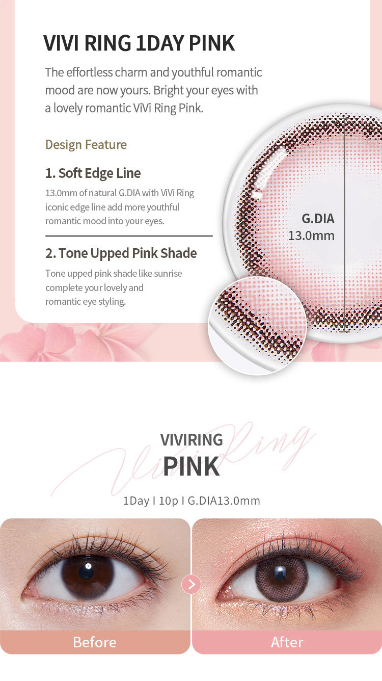 O-Lens Vivi Ring Pink | Daily 5 Pairs