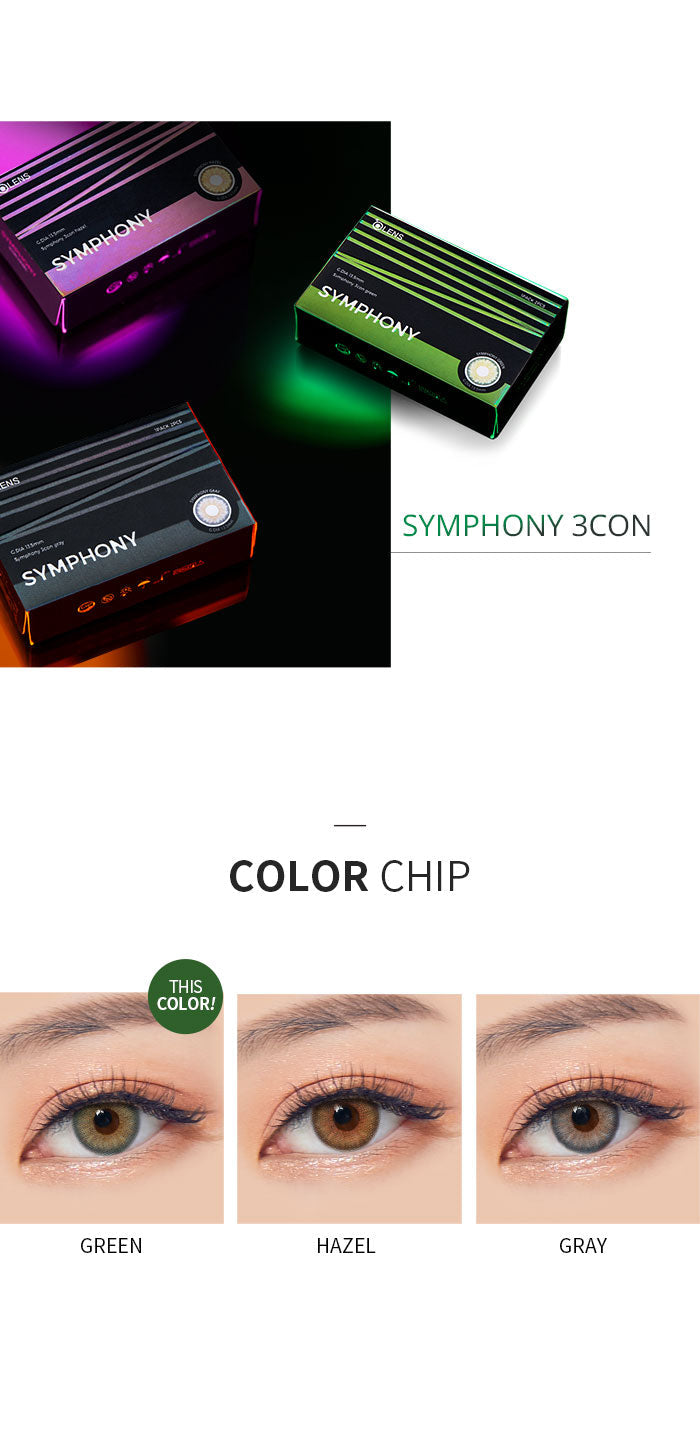 [Ready] O-Lens Symphony 3Con Green | 1 Month