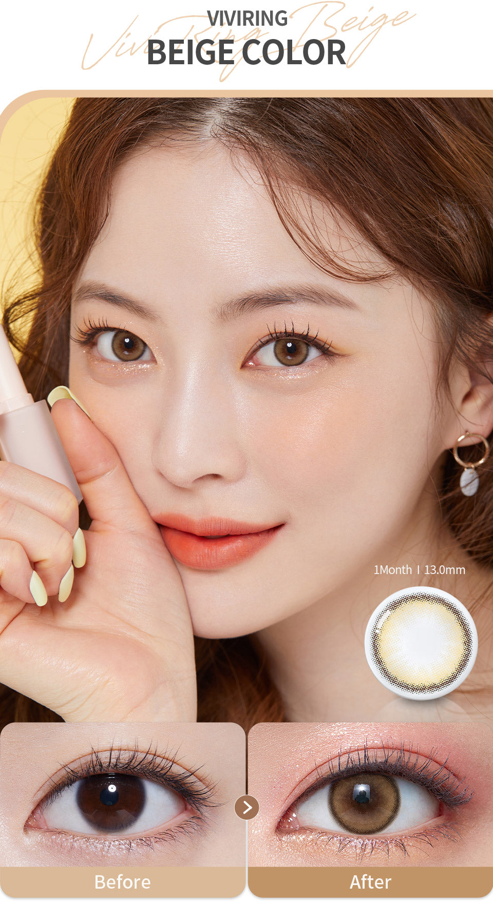 [Ready] O-Lens Vivi Ring Beige | 1 Month