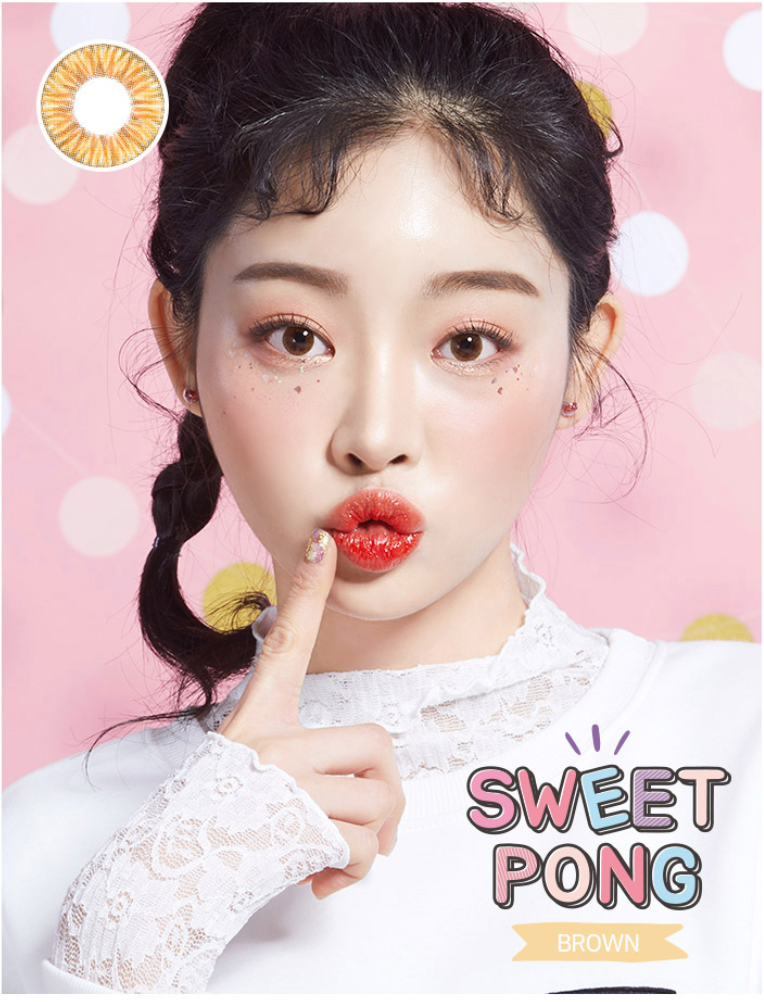 LensTown Sweet Pong Brown | 1 Month - STLook