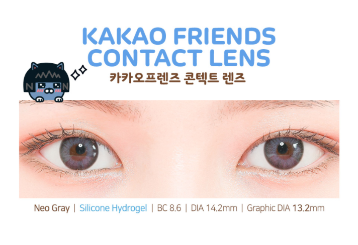 LensTown Kakao Friends Neo Gray | 1 Month - STLook