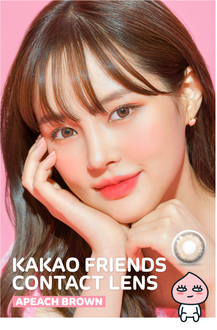 LensTown Kakao Friends Apeach Brown | 1 Month - STLook