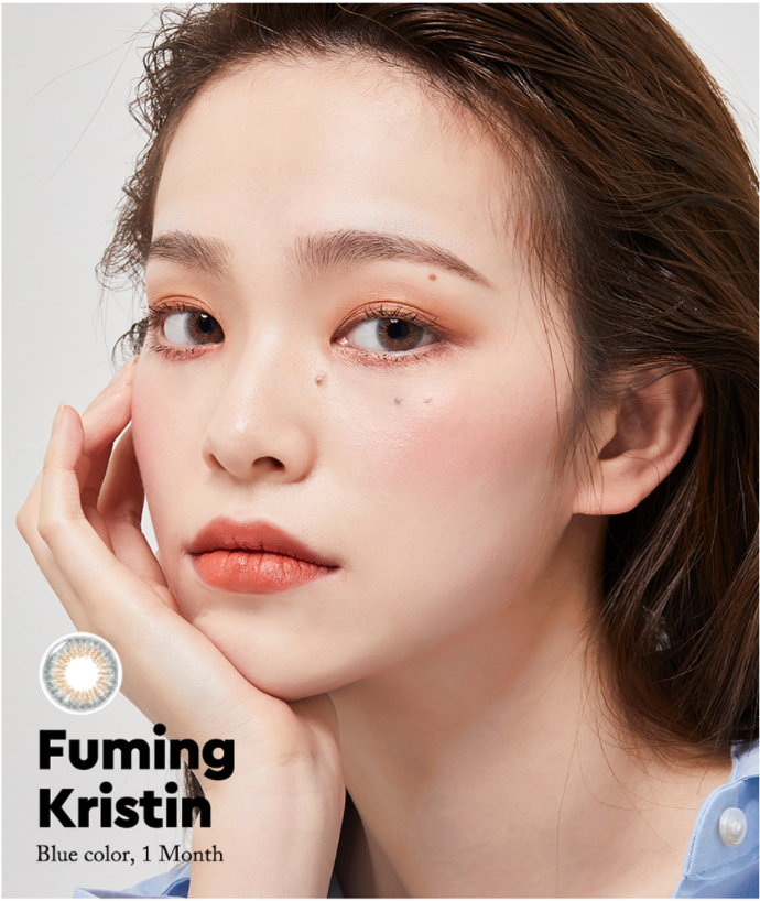 LensTown x Hapa Kristin Fuming Kristin Blue | 1 Month - STLook