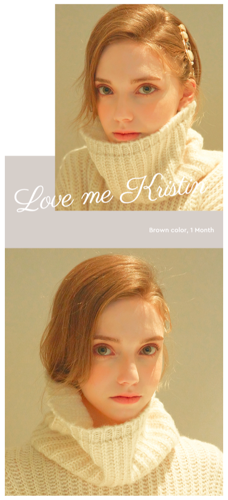 LensTown x Hapa Kristin Love Me Kristin Brown | 1 Month - STLook