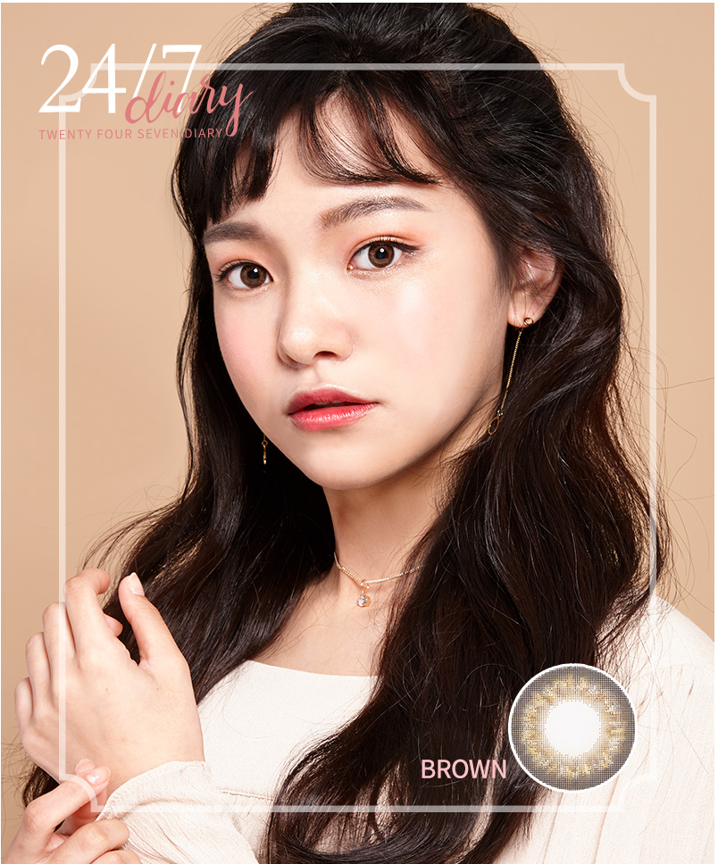 LensTown 247 Diary Brown | Daily 5 Pairs - STLook