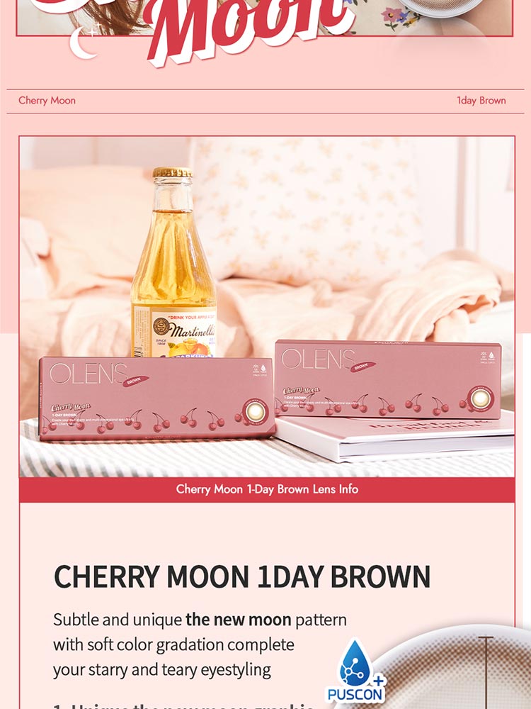 [Ready] O-Lens Cherry Moon Brown | Daily 5 Pairs